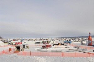 Eelpout Festival Leech Lake Ice houses at Eelpout Festival